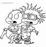 Coloring Pages Cartoon Rugrats Printable Color Kids Character Characters Sheets Sheet Cartoons Book sketch template