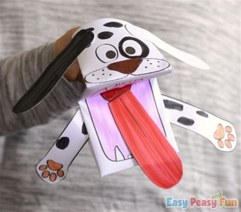 dog puppet printable template puppets  kids paper puppets