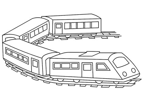 printable passenger train coloring page  printable coloring pages