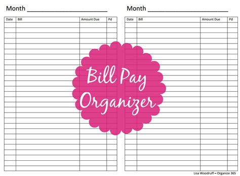 organize  organizing bills