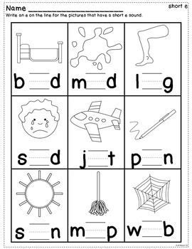 short vowel practice worksheets english worksheets  kindergarten