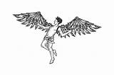 Icarus Mythology sketch template