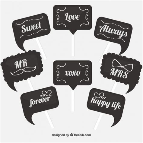 vector great photo booth signs   messages photo