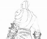 Kratos Character Mortal Combat Coloring Pages sketch template