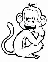 Coloring Monkey Pages Getdrawings Hanging sketch template