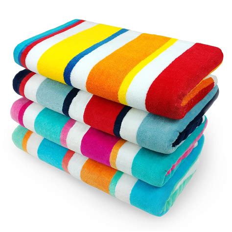 beach pool towels vacations bath lightweight cotton velour softness multicolor  ebay