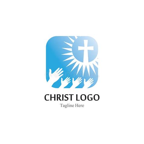christ logo template design creative simple stock illustration illustration  hope