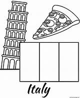 Coloring Pages Italy Flag Flags Italian Printable Piza Kids Sheet Color Children Countries Country Book Topcoloringpages Pizza sketch template