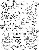 Jesus Coloring Pages Valentine Valentines Christian Sunday School Bee Printable Toddlers Mine Quotes Print Color Kids Sheets Colouring Children Bug sketch template