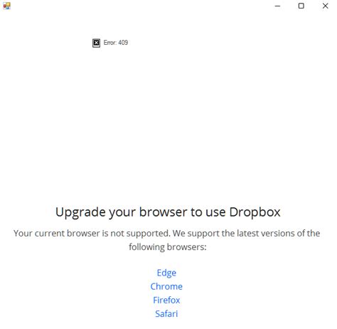 upgrade  browser   dropbox dropbox community