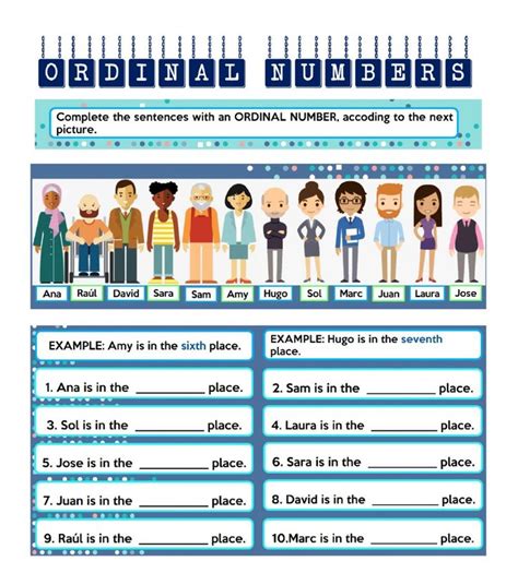 ordinal numbers interactive worksheet ordinal numbers number