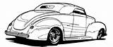 Old School Cars Coloring Car Drawing Automotive Pages Hotrod Rod sketch template