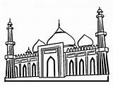 Mahal Taj Coloring Famous Netart Getdrawings Cartoon Drawing Getcolorings sketch template