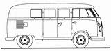 Bus Kombi Volkswagon Campervan T1 Zeichnen Strichzeichnung Myparkinsonsinfo sketch template