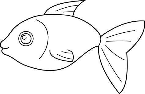 happy fish coloring page  clip art