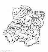 Easter Coloring Pages Holiday Bunny Printable sketch template