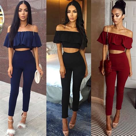 hot casual women suits sexy  piece outfits girls fashion
