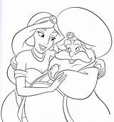 Jasmine Coloring Pages Sultan Disney Princess Walt Characters Aladdin Fanpop Wonder Rajah sketch template