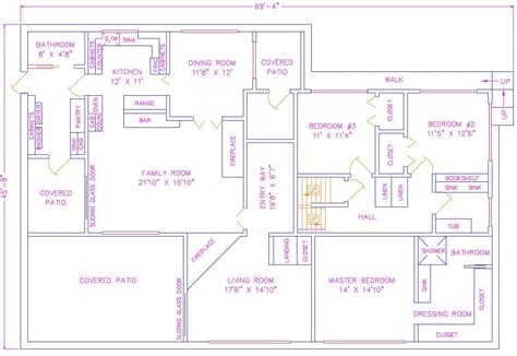 bedroom bungalow house plan cadbull