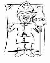 Stop Coloring Sign Police Officer Printable Pages Color Print Netart Kids Comments Library Clipart Getcolorings Search Coloringhome sketch template