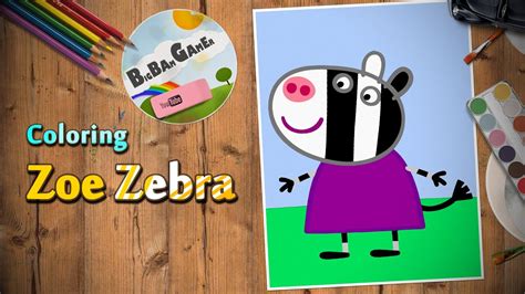 zoe zebra coloring youtube