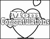Coloring Congratulations Pages Mom Template Mother sketch template
