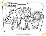 Coloring Rusty Rivets sketch template