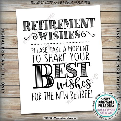 retirement wishes sign retirement party decorations celebrate