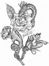 Dragon Coloring Tattoo Pages Rose Dragons Japanese Tattoos Deviantart Drawings Flower Drawing Adult Color Colouring Realistic Designs Choose Board Getcolorings sketch template