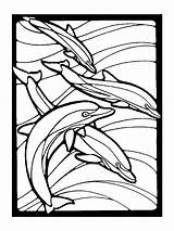 Stained Coloring Glass Kids Pages Dolphins Color Animals Style Print Adult Simple Printable Children Getcolorings Getdrawings Justcolor sketch template