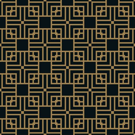 abstract square geometric pattern  lines seamless vector gold