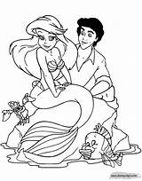 Eric Colorare Principe Disneyclips Sirenetta Flounder Disegni sketch template