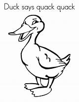 Duck Coloring Quack Pages Says Printable Kids Ducks Quacking Bath Print Rocks sketch template