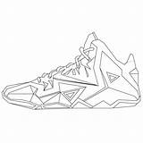 Lebron James Shoes Pages Coloring Sketch Drawing Nike Outline Illustration Print Draw Yeezy Getdrawings Logo Template Air Getcolorings Sneakers Line sketch template
