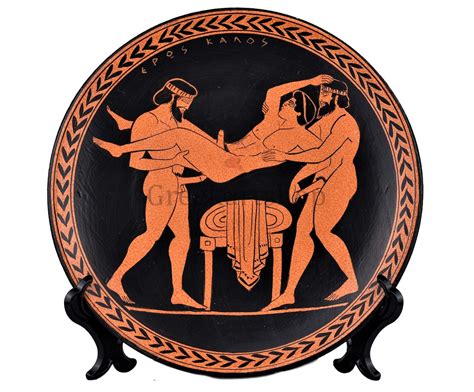 Homosexual Love Gay Sex Painting Ancient Greece Ceramic Plate Etsy