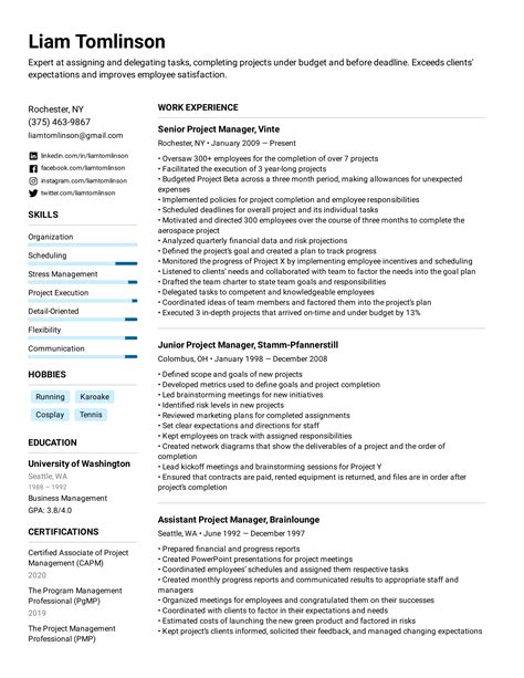 project manager resume  writing tips