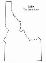 Outline Idaho Clipart State Map States Maps Blank Capital Border Cliparts Symbols United History Gif Links Netstate Library Parties Away sketch template