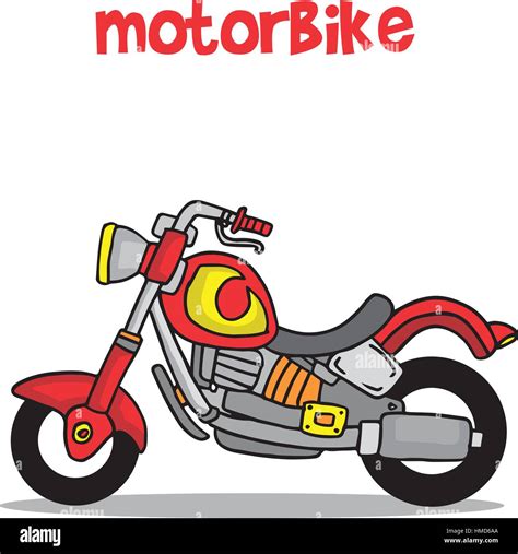 transportation  motorbike cartoon collection stock vector image art