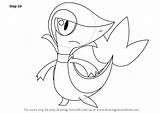 Pokemon Snivy Draw Drawing Step Tutorials sketch template