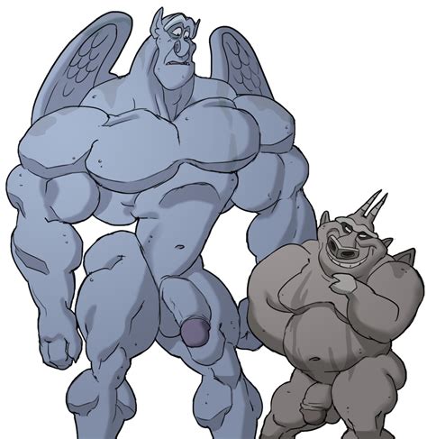 Rule 34 Duo Evil Grin Feathered Wings Feathers Flaccid Gargoyle