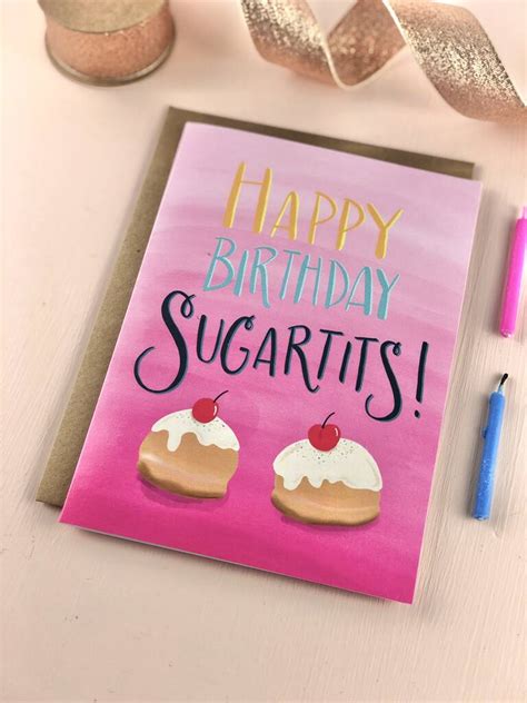 Happy Birthday Sugartits Card By Eldon And Fell