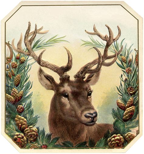 deer clipart antlers  christmas jigsaws christmas images