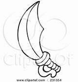 Sword Pirate Coloring Outline Clipart Illustration Visekart Royalty Rf Pages Swords Small Immagini 2021 sketch template