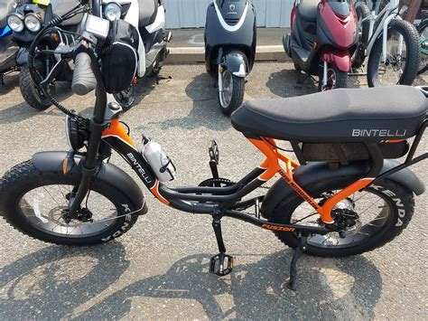 bintelli fusion fat tire electric bicycle   forest lake mn orange