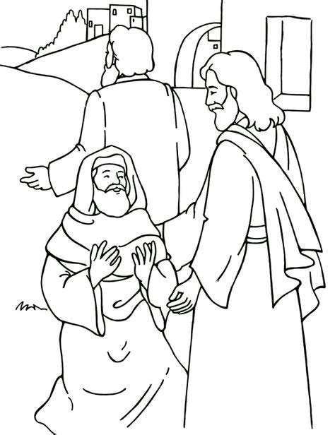 jesus heals  leper coloring page ten lepers bible coloring pages