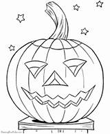 Coloring Pages Halloween Jack Lanterns Pumpkins sketch template