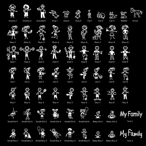 stick family vinyl car decal stickers londondecal