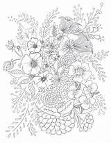 Coloring Pages Printable Color Adult Relax Flower Floral Book Sheets Books Mandalas Tealnotes Colouring Adults Mandala Bouquet Stress Para Print sketch template