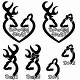 Silhouette Browning Deer Doe Buck Heart Clipart Clip Symbol Logo Coloring Pages Cliparts Tattoo Arms Antler Template Library Transparent Clipground sketch template