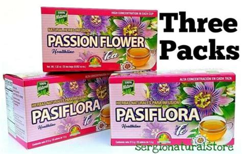 3 Packs Therbal Passion Flower Herbal Tea 75 Bags Te De Pasiflora 75